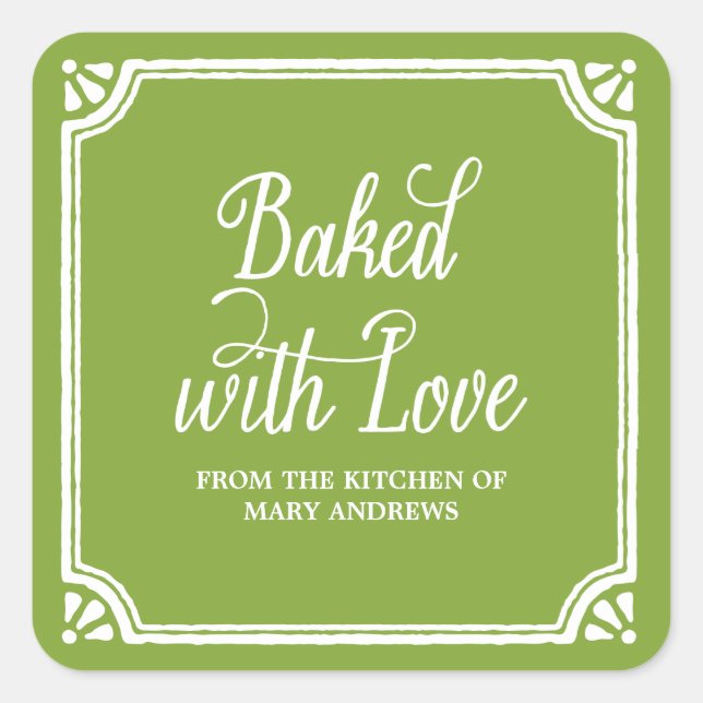 Rustic Baking | Holiday Baked Goods Stickers (Front)