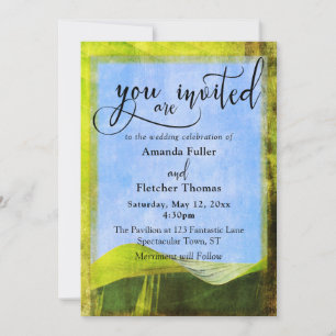 Rustic Banana Leaf Boho Destination Wedding 2 Invitation