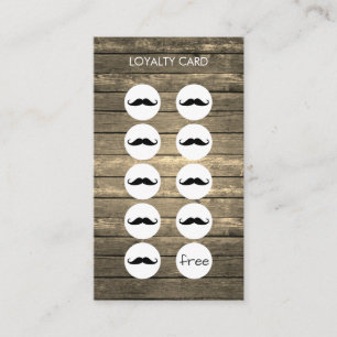 Rustic Barber Shop Loyalty Punch Card
