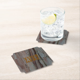Rustic Bark Paper Coaster