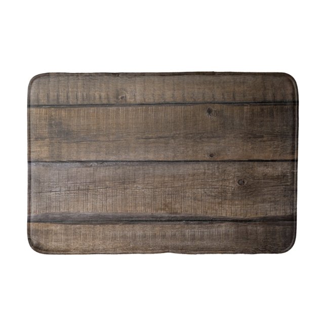 Rustic Barn Board Wood Worker Sign Carpenter Bath Mat (Front)