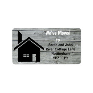 Rustic Barn Chimney We Have Moved Address Labels