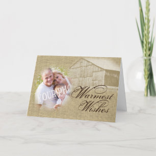 Rustic Barn Country Photo Holiday Card