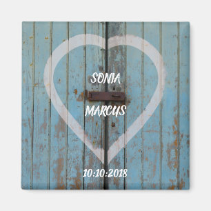 Rustic Barn door wedding Magnet