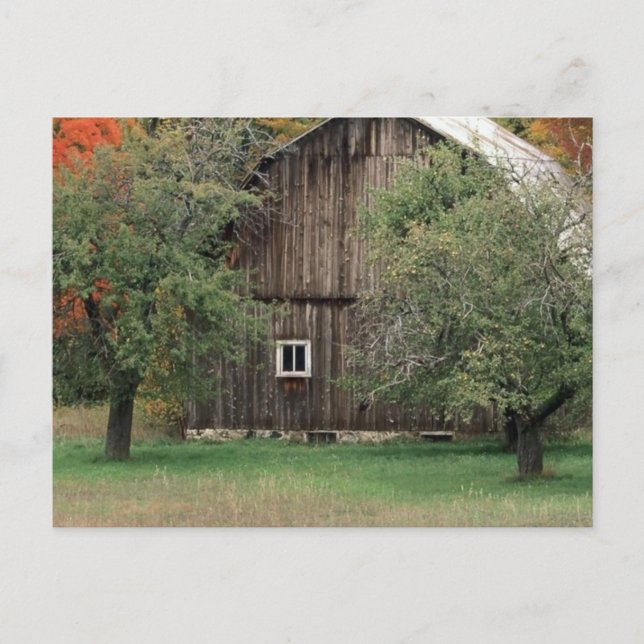 Rustic Barn in Michigan Postcard (Front)