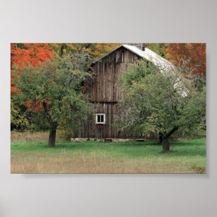 Rustic Barn in Michigan Poster
