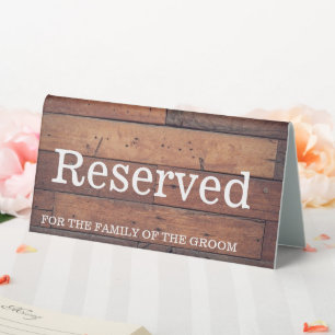 Rustic Barn Oak Brown Country Wedding Reserved