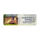 Rustic Barn Patriotic US American Flag Address