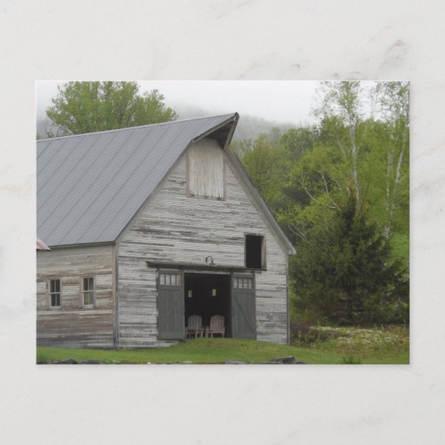 Rustic Barn- Vermont Postcard (Front)