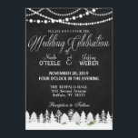 Rustic Barn Wedding Chalkboard Winter Christmas Invitation<br><div class="desc">Rustic Barn Wedding Chalkboard Winter Christmas Invitation This is a beautiful custom Rustic Barn Wedding Chalkboard Winter Christmas Invitation design that's perfect for your wedding celebration party. For further customisation, please click the "Customise it" button and use our design tool to modify this template. All text style, colours, sizes can...</div>