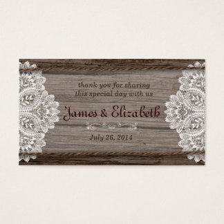 Rustic Barn Wedding Favour Tag