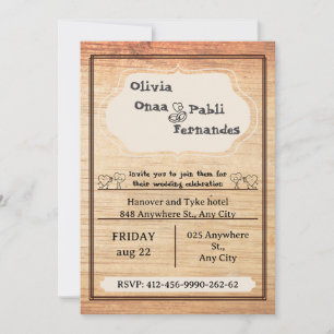 Rustic Barn Wedding Invitation Template
