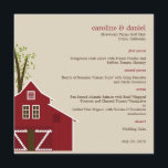 Rustic Barn Wedding Menu Card<br><div class="desc">This unique,  modern,  and romantic Rustic Barn wedding collection by Berry Berry Sweet will help you pull of the fabulous barn wedding you've always dreamed of. 
 Design © berryberrysweet.com</div>