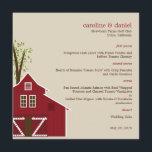 Rustic Barn Wedding Menu Card<br><div class="desc">This unique,  modern,  and romantic Rustic Barn wedding collection by Berry Berry Sweet will help you pull of the fabulous barn wedding you've always dreamed of. 
 Design © berryberrysweet.com</div>