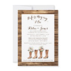 Rustic Barn Wedding Rehearsal Dinner Invite