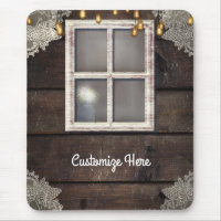 Rustic Barn Window & Lights Rustic Country Custom