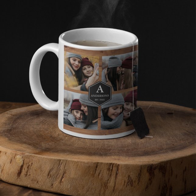 Rustic Barn Wood 10 Pictures Family Photo Collage Coffee Mug (Creator Uploaded)
