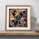 Rustic Barn Wood 4 Pictures Family Photo Collage Poster<br><div class="desc">Upload your favorite photos to make your own unique personalized keepsake photo gift.</div>