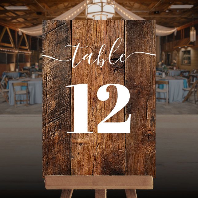 Rustic Barn Wood Boho Table Number (Rustic Barn Wood Boho Table Number)