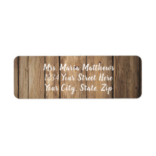 Rustic Barn Wood Country Address Mailing Labels