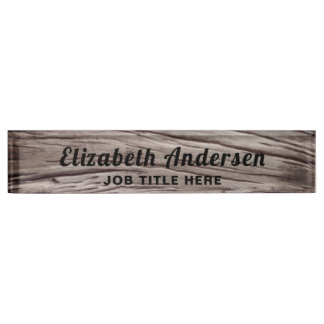 Rustic Barn Wood Desk Name Plate