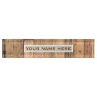 Rustic Barn Wood & Kraft Personalised Name Plate