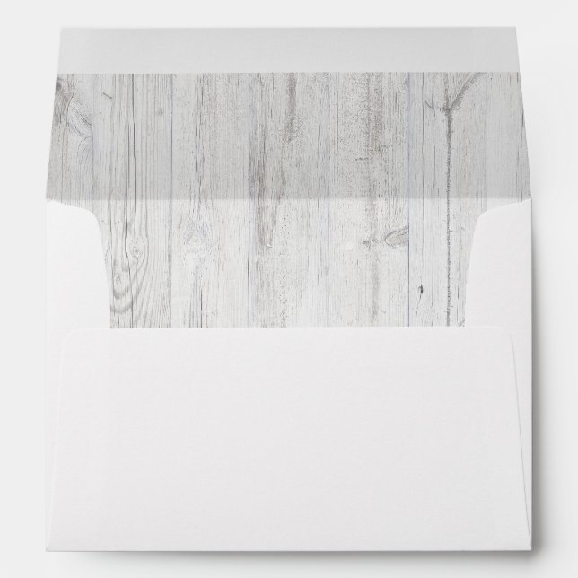 Rustic Barn wood lined envelope (Back (Bottom))
