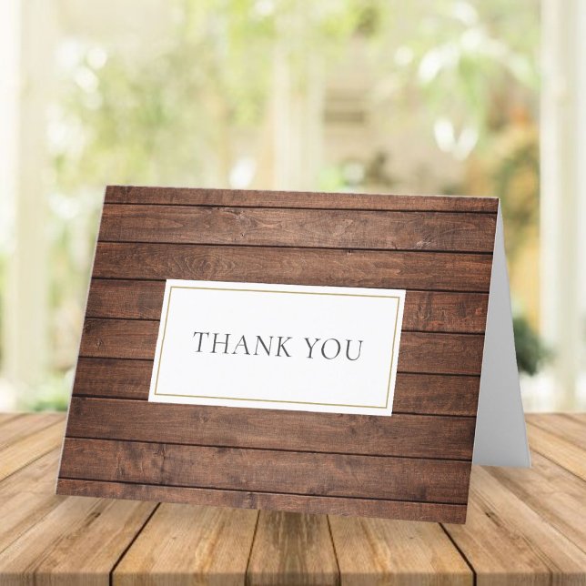Rustic Barn Wood Panels Thank You Card (Creator Uploaded)
