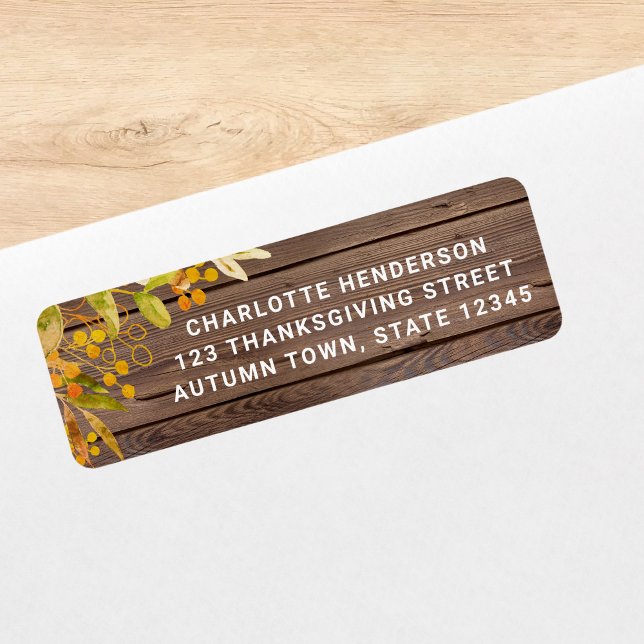 Rustic Barn Wood Return Address  Label (Creator Uploaded)