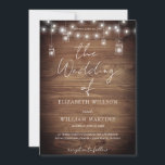 Rustic Barn Wood String Lights All In One Wedding Invitation<br><div class="desc">Modern and elegant design printed Chic Rustic Barn Wood String Lights Calligraphy Script Minimal All In One Wedding Invitation that can be customised with your text. Please click the "Customise it" button and use our design tool to modify this template. Check out the Graphic Art Design store for other products...</div>