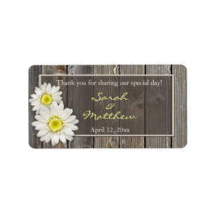 Rustic Barn Wood Wedding Favour Labels