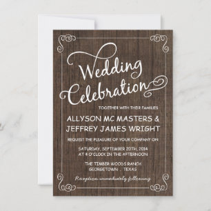 Rustic Barn Wood Wedding Invitations