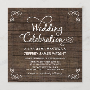 Rustic Barn Wood Wedding Invitations