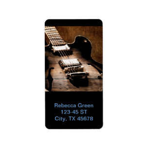 Rustic Barn Wood Western Country Music Guitar Label