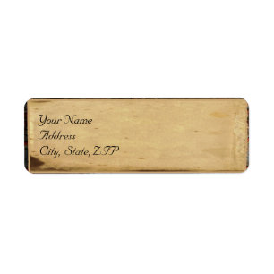 Rustic Barn Wood with Graffiti Heart Window Return Address Label