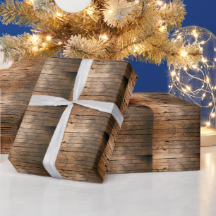 Rustic Barn Wood Wrapping Paper