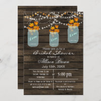 rustic barnwood maple mason jar fall bridal shower