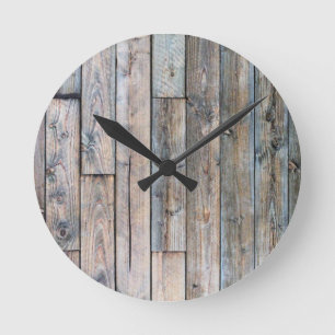 Rustic Barnwood Round Wall Clock