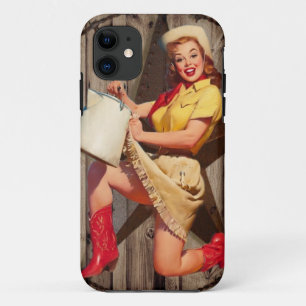 rustic BarnWood texas star western country cowgirl iPhone 11 Case