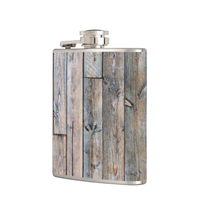 Rustic Barnwood Western Flask (Left)