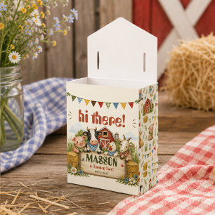 Rustic Barnyard 2nd Birthday kids Party Favour Box