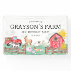 Rustic Barnyard Animals Kids Farm Birthday Welcome