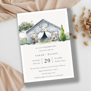 Rustic Barnyard Farm Theme Engagement Invite
