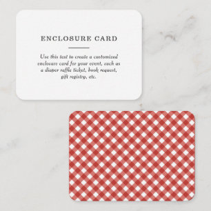  Rustic BBQ Baby Shower Custom Enclosure Card