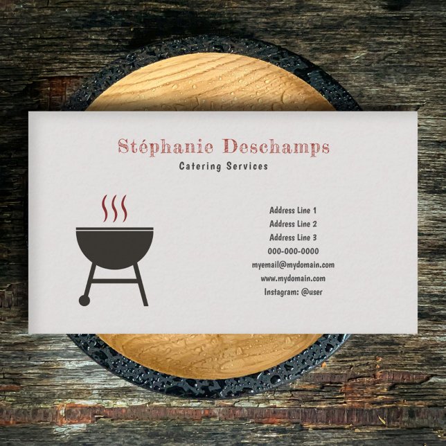 Rustic BBQ  Business Card (Rustic BBQ Business Card)
