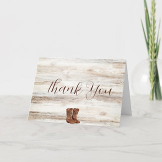 Rustic BBQ Rehearsal Dinner Thank You Card