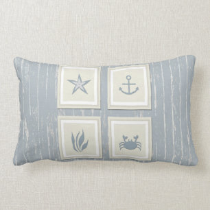 Rustic Beach Decor Lumbar Cushion