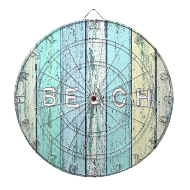 Rustic Beach Driftwood Dartboard (Front)