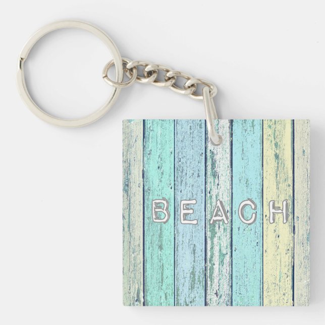Rustic Beach Driftwood Key Ring (Front)