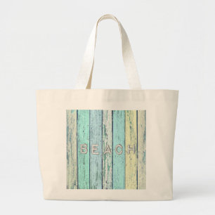 Rustic Beach Driftwood Large Tote Bag